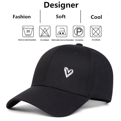 Unisex Love Embroidery Baseball Caps Spring Autumn Outdoor