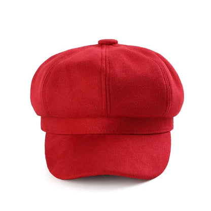 Autumn Winter Outdoor Casual Suede Fabric Hats & Caps Fashion Solid Color