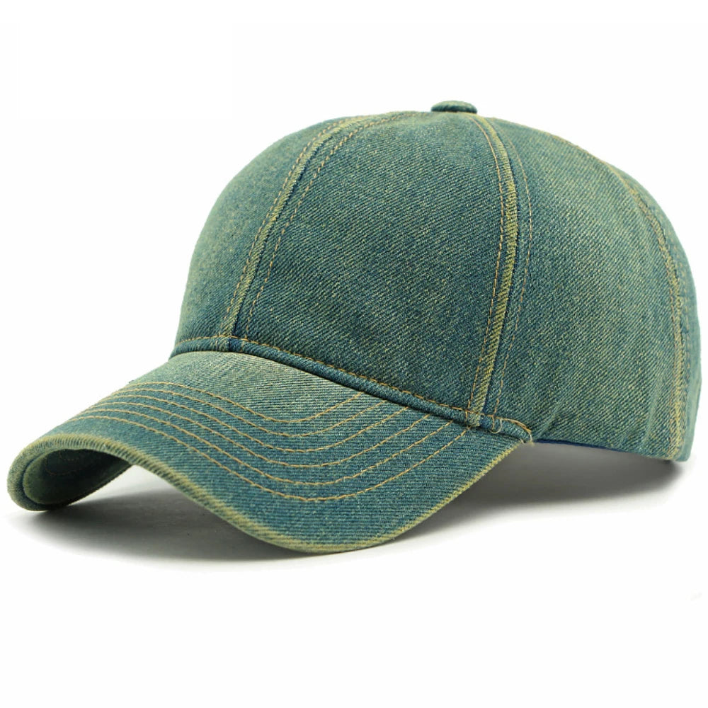 Spring Summer Denim Caps For Men Women 6 Panels Snapback Cap