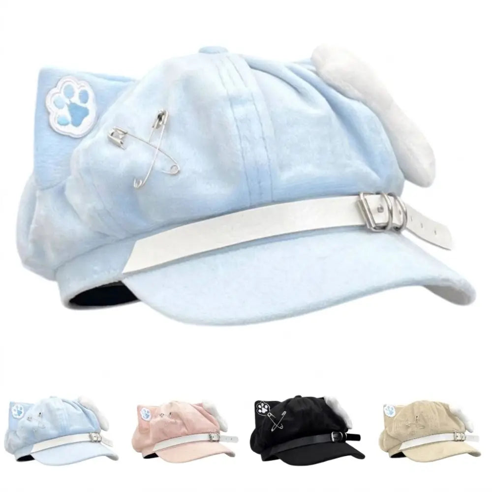 2026 Cute Cat Ears Women's Beret Anime Cat