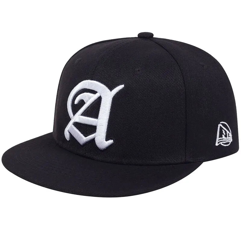 Unisex Personality A Letter Embroidery Hip-Hop Hats
