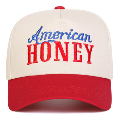 Unisex American Honey Letter Embroidery Baseball Caps Spring and Autumn Outdoor Adjustable Casual Hats Sunscreen Hat Sports Cap