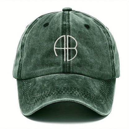 Simple Versatile Printed Washed Vintage Soft Top Baseball Cap For Men And Women