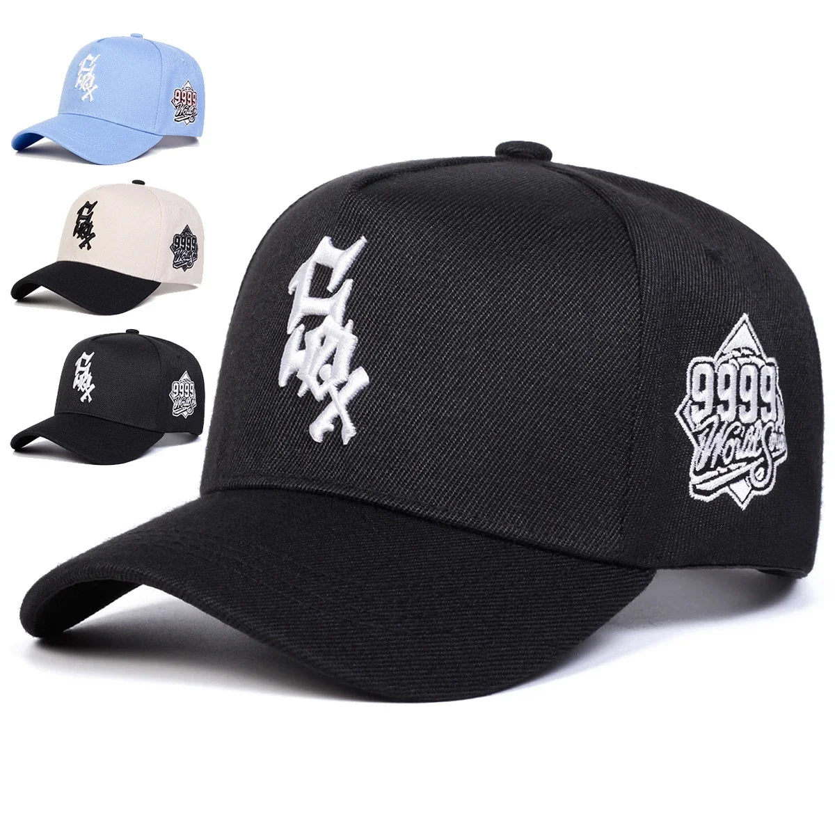 Unisex SOX 9999 Letter Embroidery Baseball Caps Outdoor Sunscreen Hat Adjustable Casual Trucker Hats