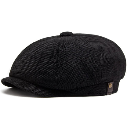 New Vintage Newsboy Caps Summer Linen Beret Men Women