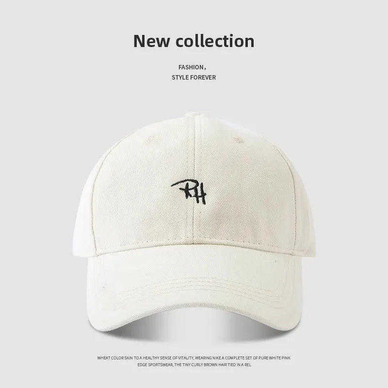 Korean Style RH Letter Embroidery Baseball Cap