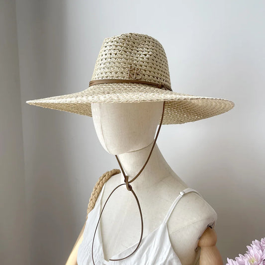 New European And American Style Pin Design Straw Hat