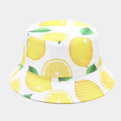 Creative Printed Fruit Pattern Bucket Cap