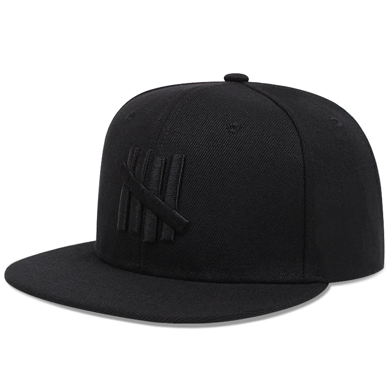 New Five Bar Embroidered Simple Classic Flat Edge Hat Street Hip Hop Hat Outdoor Sunshade Hat Baseball Hat