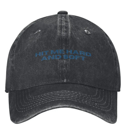 Classic Hit Me Hard And Soft Billies Baseball Caps Unisex Style Distressed Cotton