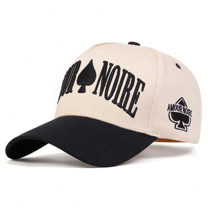 Unisex Amour Noire Spades Embroidery Baseball Caps Spring and Autumn