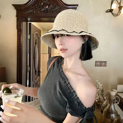 Summer Sun Protection Hat Beach Straw Fisherman's Hat