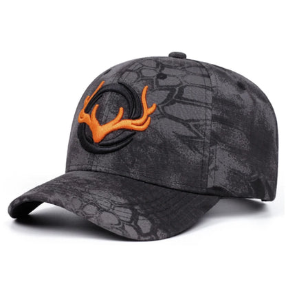 Creative Skateboard Hat Antlers Embroidered Digital Printed Baseball Hat