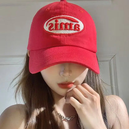 Korean Hat Spring/Summer Women's Versatile Big Head Circumference Baseball Hat