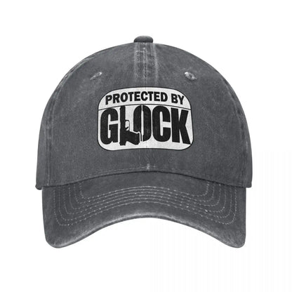 Gun Unisex Baseball Caps Tactical Shooting Distressed Washed Hats