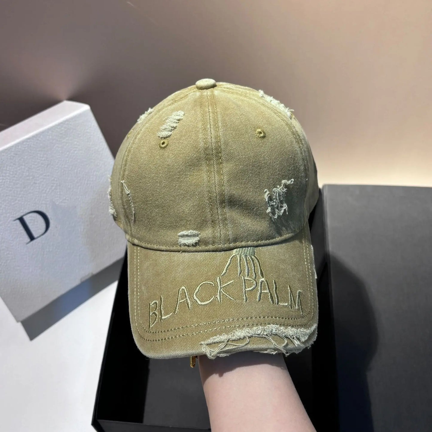 Men Women Broken Style Retro Letter Embroidery Baseball Hats