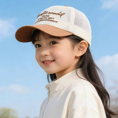 Summer Baby Mesh Hat Letter Embroidered Baseball Cap For Kids Boy Girls Outdoor Breathable Thin Sun