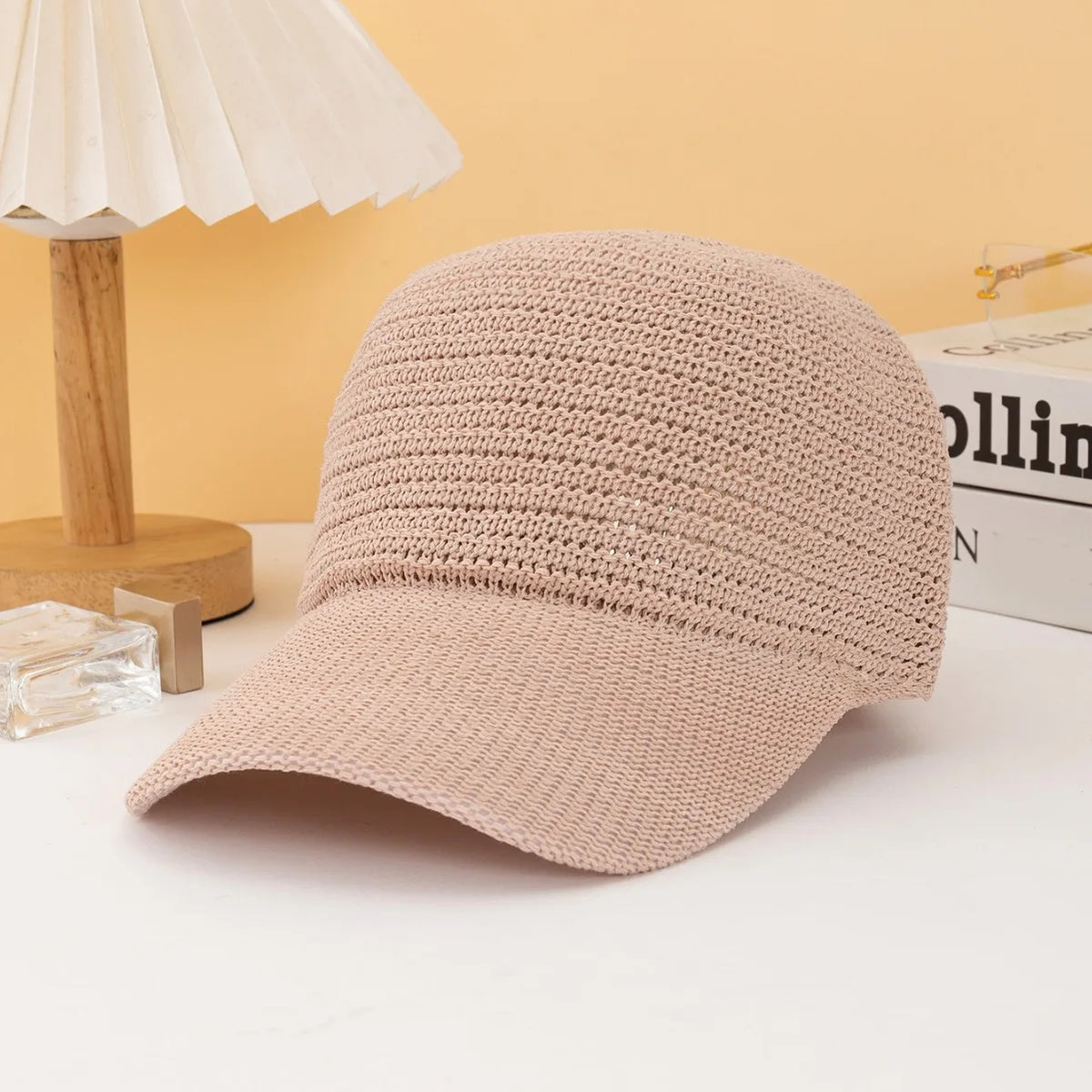 Adjustable Korean Style Knitted Hollow Out Baseball Cap