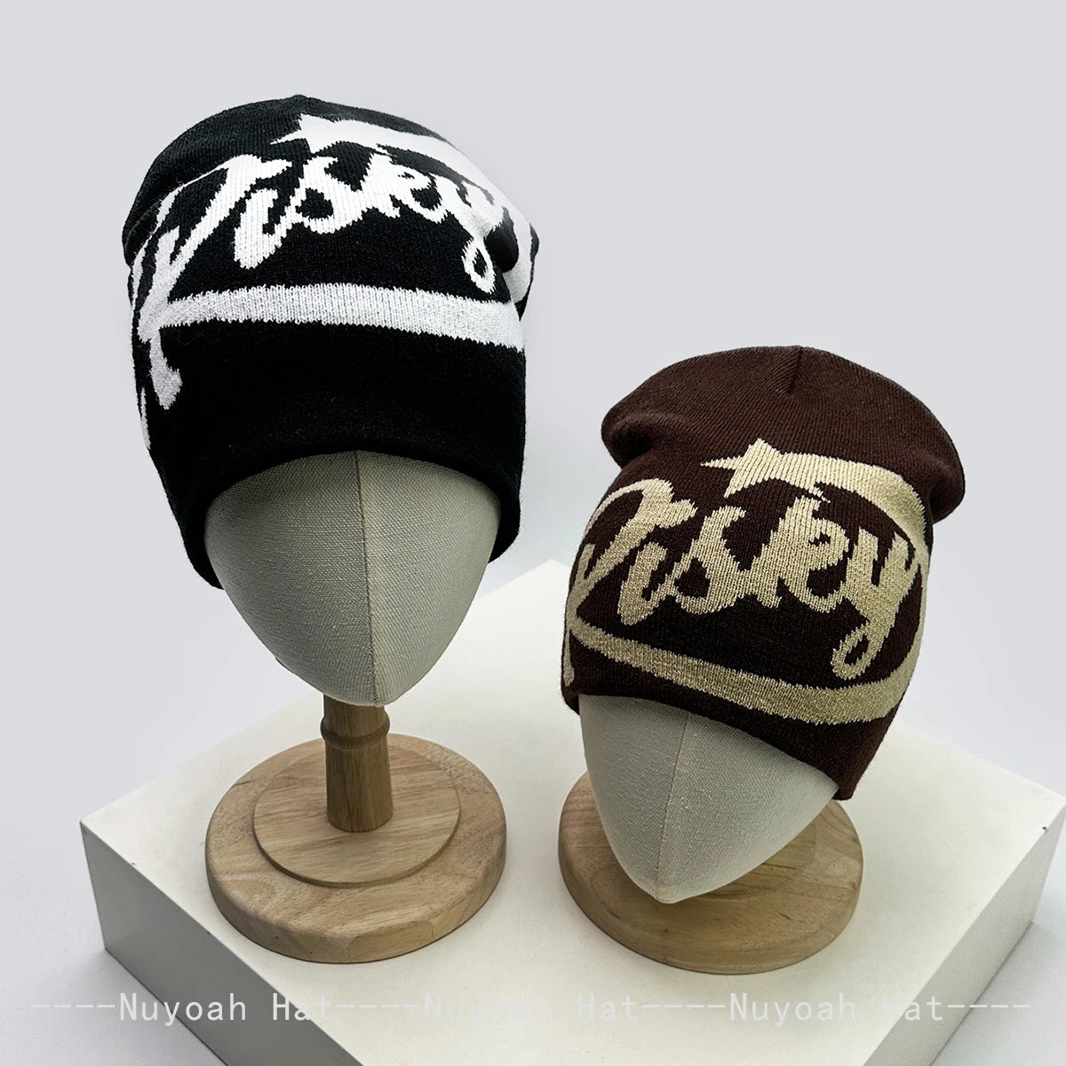 New Men Women American Trend Jacquard Risky Letters Knitted Hats