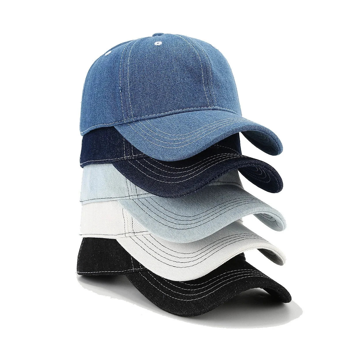 2026 New Solid Color Denim Baseball Cap For Women
