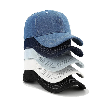 2026 New Solid Color Denim Baseball Cap For Women