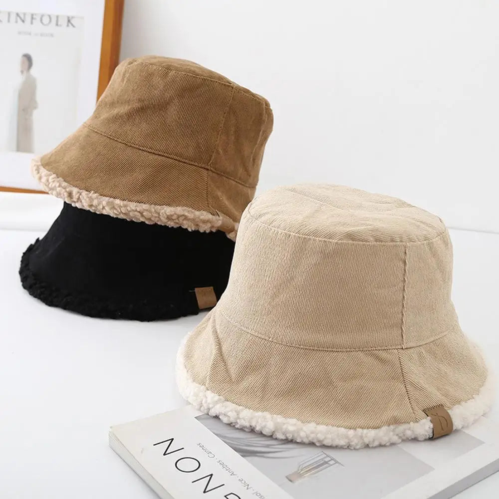 Trendy Lambswool Winter Bucket Hat