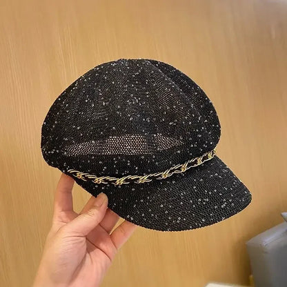 Spring Summer Korean Style Women Octagon Baseball Cap