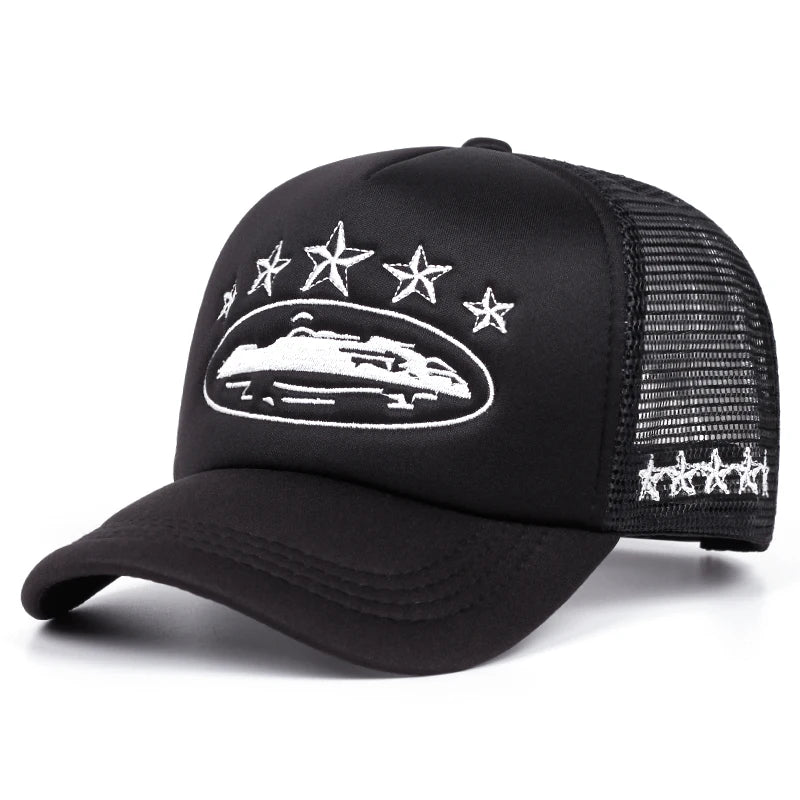 Five Star Embroidered Men's Trendy Baseball Hat Hip Hop Hat Women's