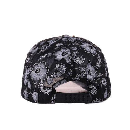 Rhinestone Lace Breathable Sunshade Curved Brim Fashion Cap