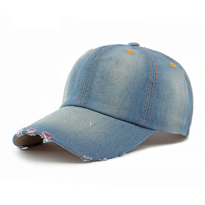 2025 New Launch Distressed Washed Denim Cap