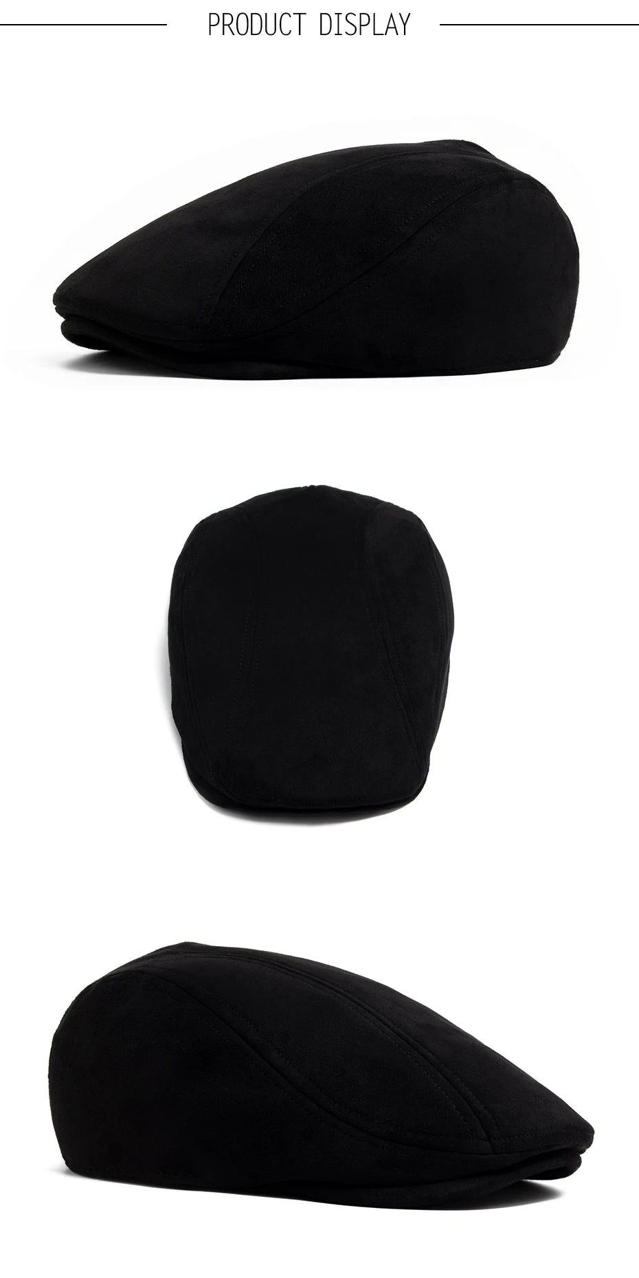 New Suede Autumn Winter Beret Fashion Vintage Men Women Newsboy Hat
