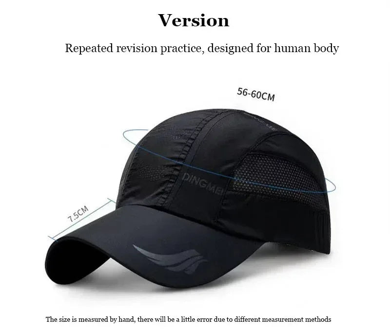 Summer Brand For Men Sports Running Sweat Baseball Cap Male Canada Golf Quick Dry Women Kpop Solid Snapback Bone Mesh Hat