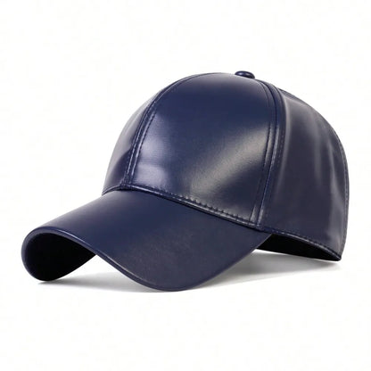 Simple Fashion PU Solid Baseball Cap Casual Caps
