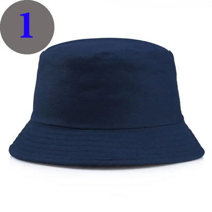 Unisexe Reversible Bucket Hats Man Women Cotton Fisherman Cap Girl Boy