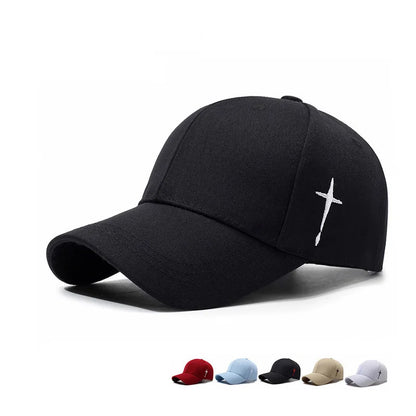 Unisex Simple Cross Water Drop Embroidery Baseball Caps Spring and Autumn