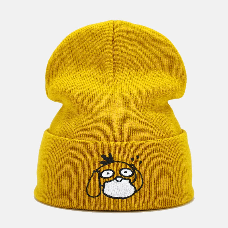 Duck Embroidered Beanie Soft Stretchy Lightweight Winter Hat