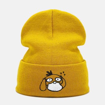 Duck Embroidered Beanie Soft Stretchy Lightweight Winter Hat