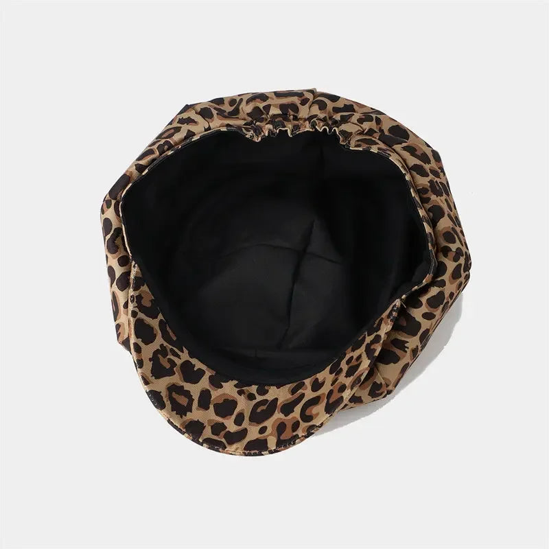 Four Seasons Cotton Print Beret Casual Octagonal Cap Painter Hat
