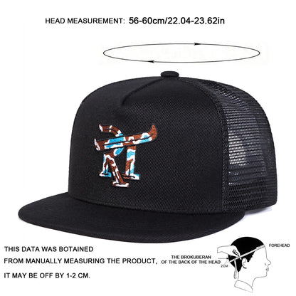 Unisex RT Letter Embroidery Hip-hop Net Hats Spring Summer