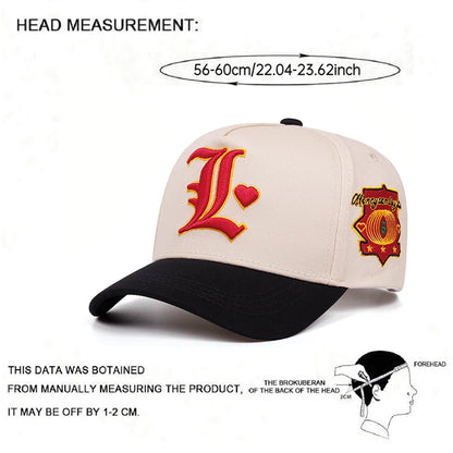 Simple Baseball Hat L Letter Embroidered Street Pop Hip Hop Hat