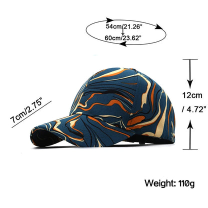 Trendy Graffiti Pattern Cappellino Baseball Cap Red Yellow Trucker Hats