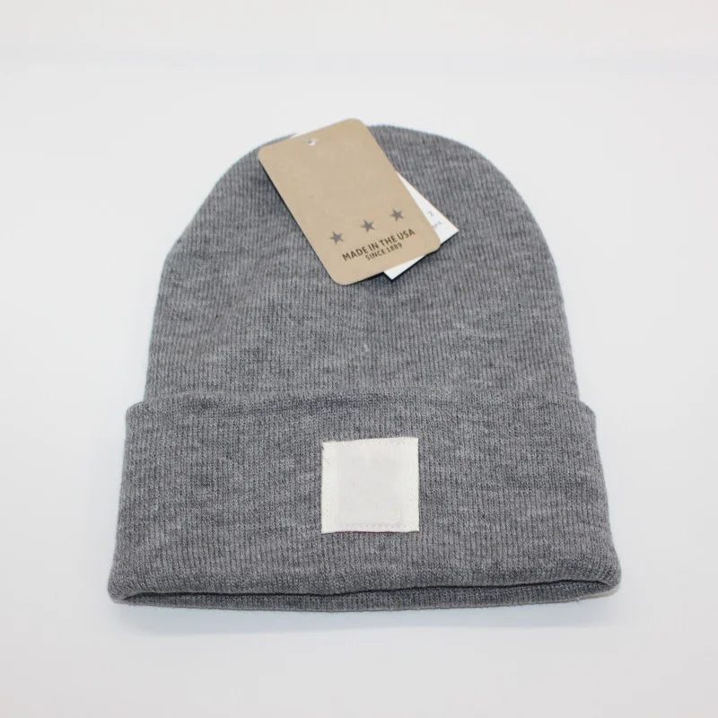 Multicolored Label Embroidery Workwear Woolen Hats Men Outdoor Keep Warm Cap