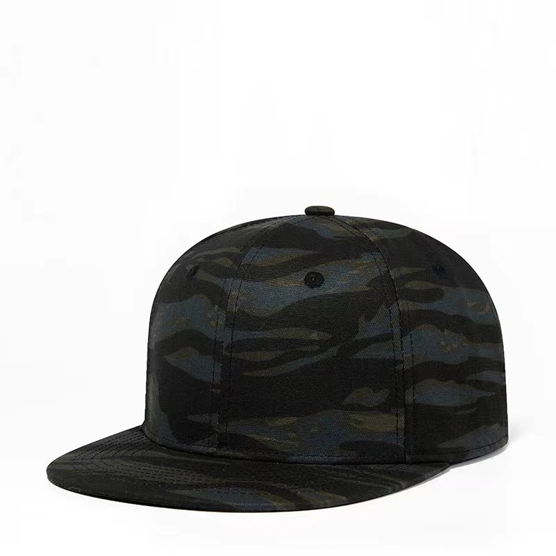 New Fashion Camouflage Web Hat, A Snapback Cotton Hat, A Flat Snapback Cap Men Hat