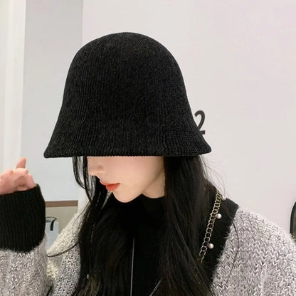 Casual Chenille Knitted Fisherman Hat British