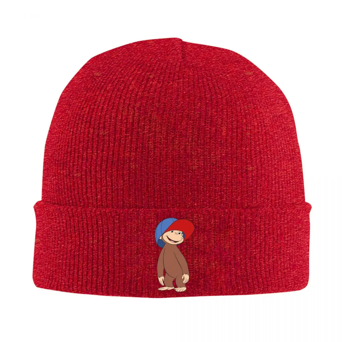 Anime Curious George Monkey Warm Knitted Cap Winter Knit Bonnet Hat