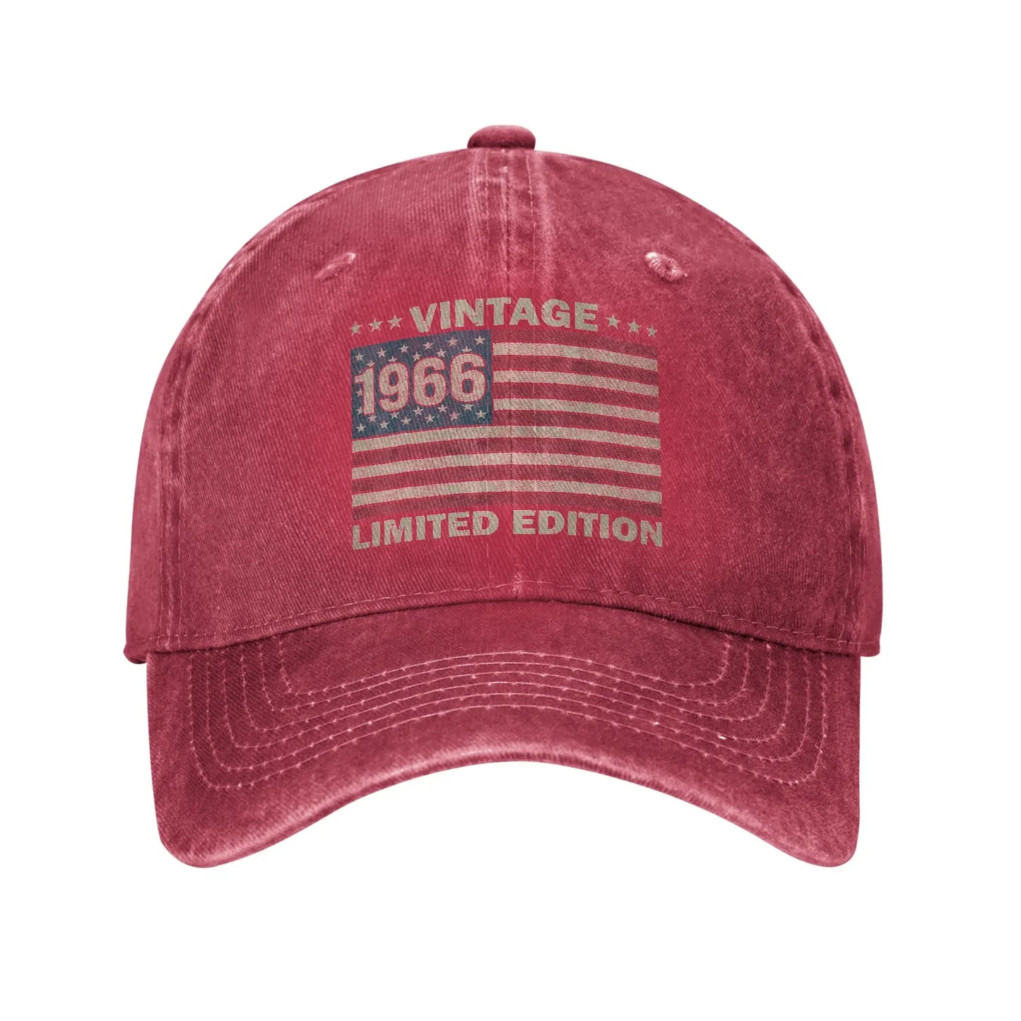 Fashion USA Flag 60 Birthday American 1966 60th Birthday Baseball Cap