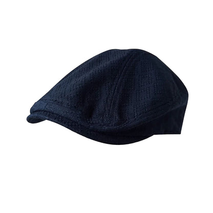 Blue New Flat Cap Linen Men Ivy Newsboy Hats Beret