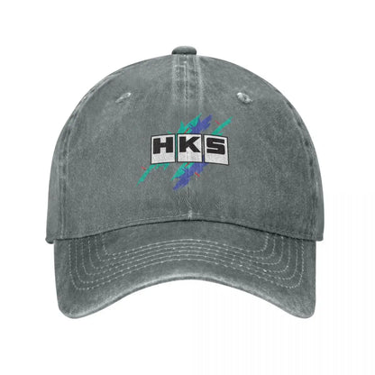 HKS Race Baseball Cap Vintage Distressed  R32 GT-R Headwear Men Women