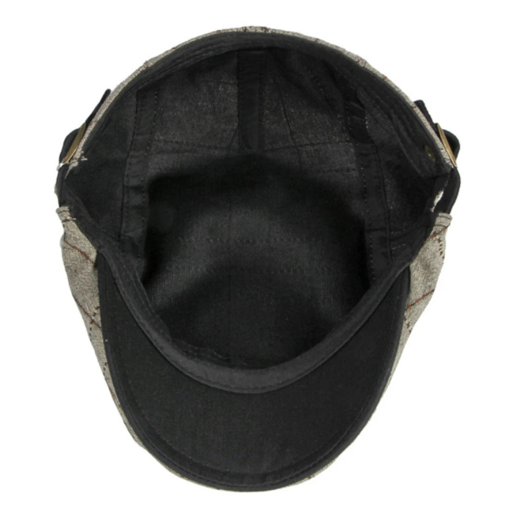 Men Women Artist Painter Plaid Beret Hat