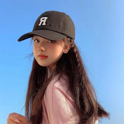 Embroidery Letter R Men Baseball Cap For Women
